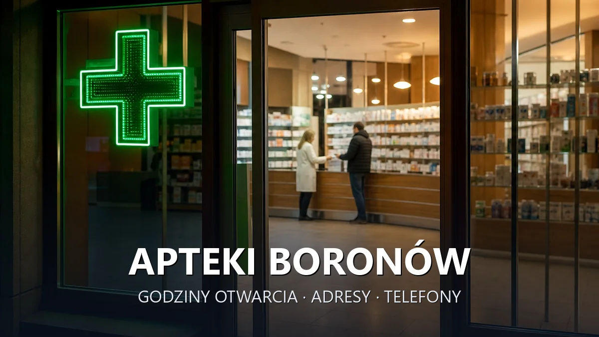 Apteki Boronów, powiat lubliniecki - adresy, telefony, godziny otwarcia