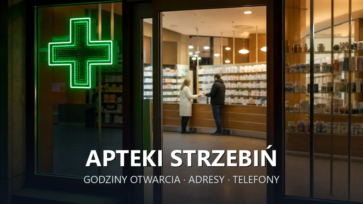 Apteki Strzebiń, gmina Koszęcin, powiat lubliniecki - adresy, telefony, godziny otwarcia