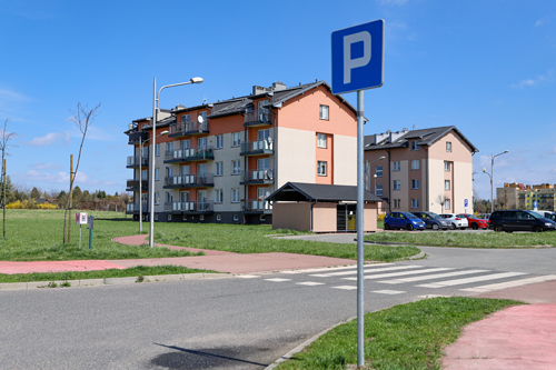 zdjęcie znaku na parkingu przy ul. Wilniewczyca