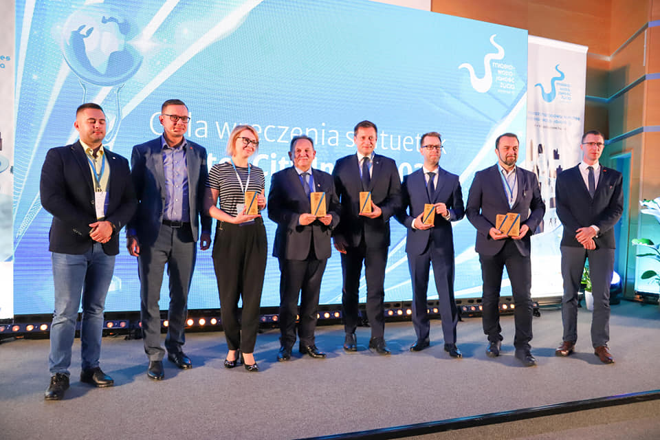 Nagrodzeni przedsctawiciele miast w rankingu Water City, wśród nich Burmistrz Miasta Lublińca