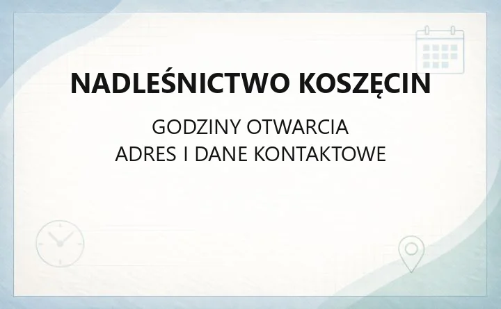 Nadleśnictwo Koszęcin - kontakt, leśnictwa, drewno opałowe i zezwolenia