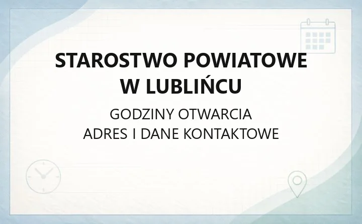 Starostwo Powiatowe w Lublińcu - kontakt, godziny, wydziały