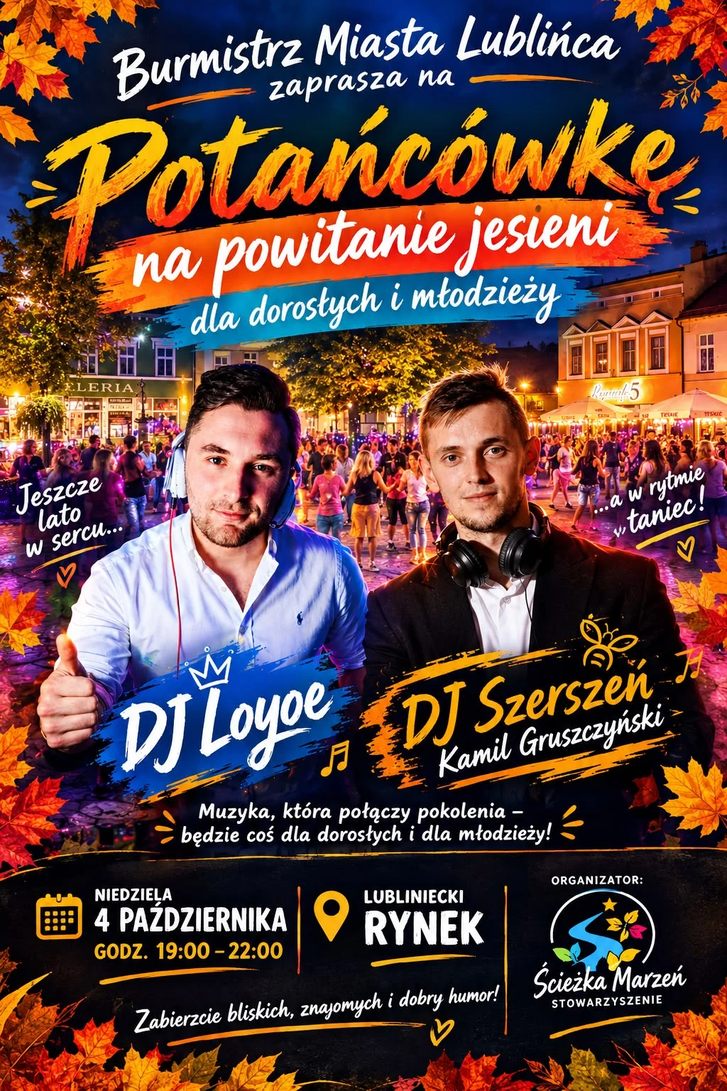 Grafika promocyjna wydarzenia Potańcówka na powitanie jesieni