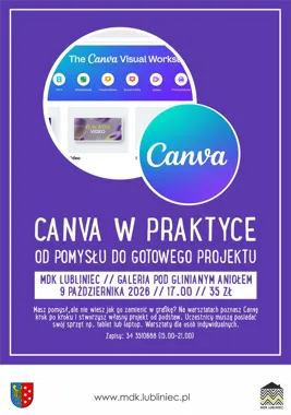 Grafika promocyjna wydarzenia Canva w praktyce. Od pomysłu do gotowego projektu