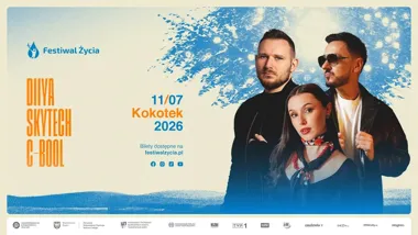 Grafika promocyjna wydarzenia Klubowa Moc: SKYTECH • C-BooL • DIIYA na Festiwalu Życia