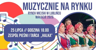 Grafika promocyjna wydarzenia Muzycznie na Rynku – folkowe brzmienia w sercu miasta