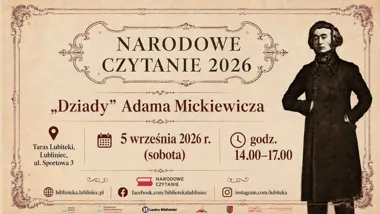 Grafika promocyjna wydarzenia Narodowe Czytanie 2026