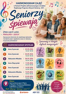 Grafika promocyjna wydarzenia Seniorzy śpiewają