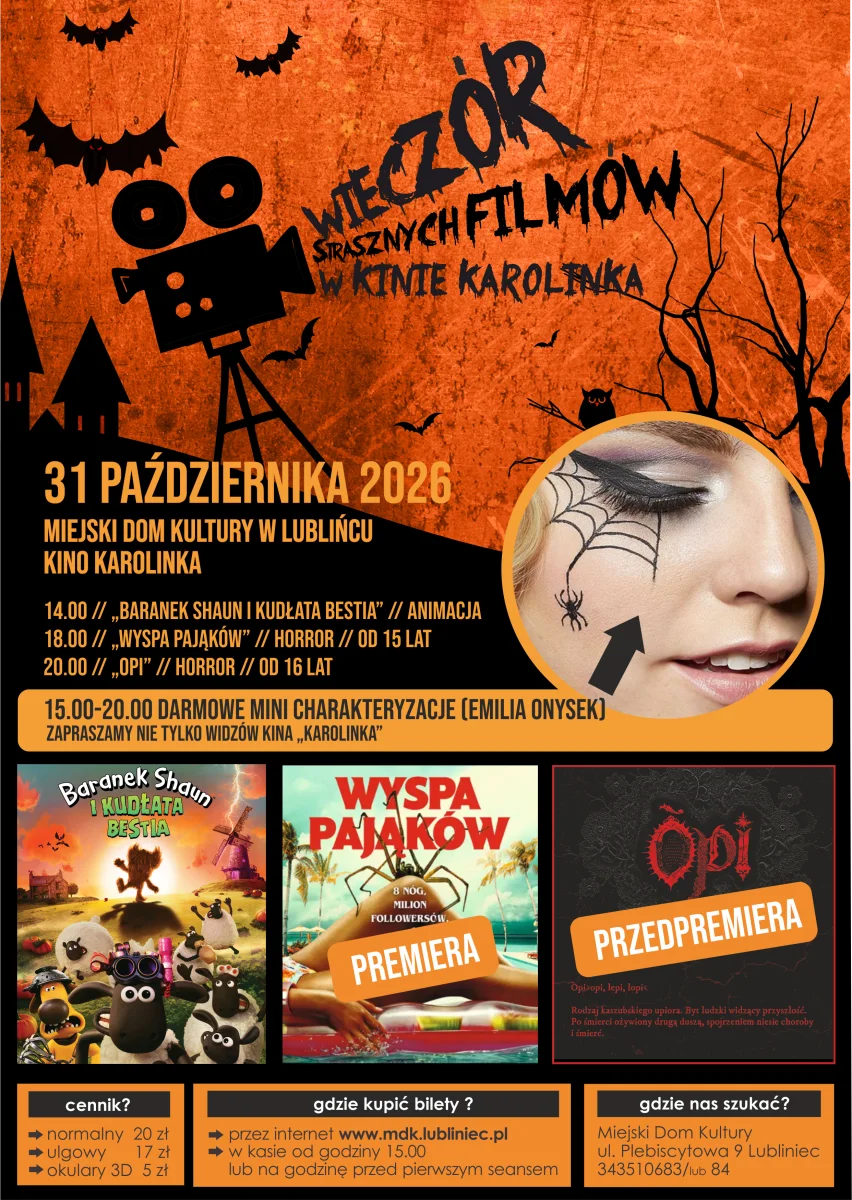 Grafika promocyjna wydarzenia Weekend Strasznych Filmów w Kinie Karolinka