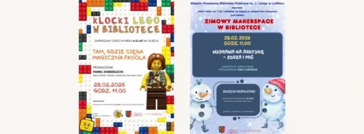 Sobota w Lubitece - LEGO, zimowy makerspace i masa dziecięcej energii