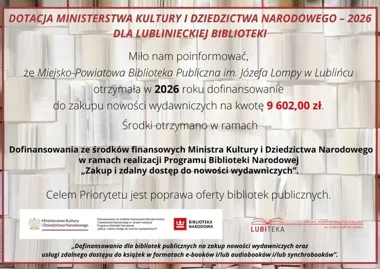 Lubiteka z nowym zastrzykiem pieniędzy na książki i audiobooki