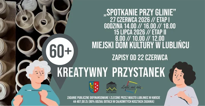 Glina, czas i spotkanie dla 60+ - MDK Lubliniec otwiera nowe warsztaty