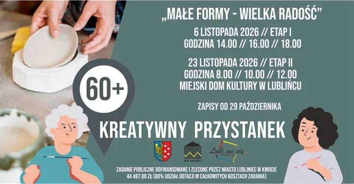 W Lublińcu seniorzy tworzą po swojemu. Nadchodzą warsztaty 60+