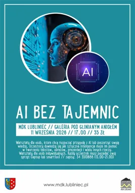 Sztuczna inteligencja bez tajemnic - MDK Lubliniec zaprasza na warsztaty