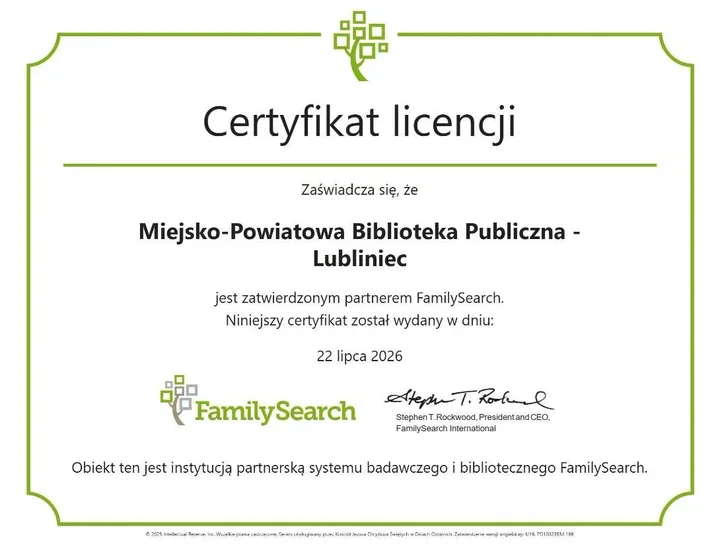 Lubiteka dołącza do światowej sieci FamilySearch