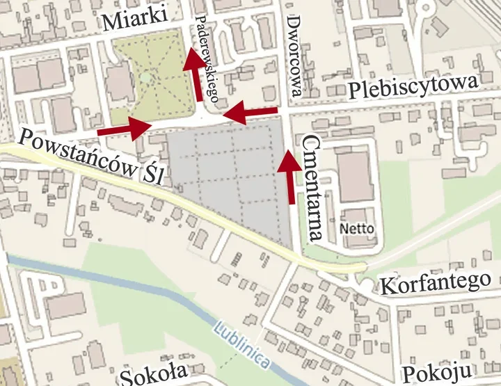 Wszystkich Świętych w Lublińcu. Przy cmentarzach zmieni się organizacja ruchu
