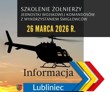 Śmigłowce pojawią się nad powiatem lublinieckim podczas wojskowego szkolenia