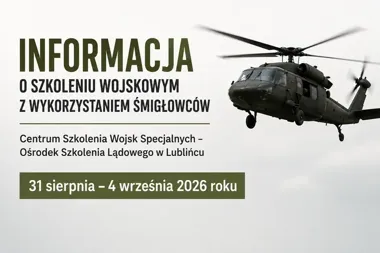 Śmigłowce nad Lublińcem. Wojsko zapowiada szkolenie także w nocy
