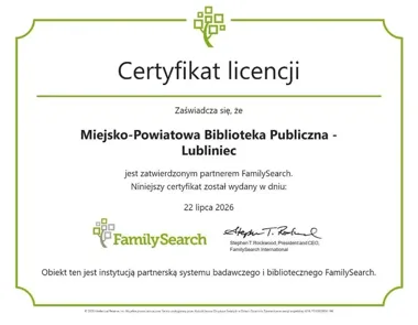 Lubiteka dołącza do światowej sieci FamilySearch