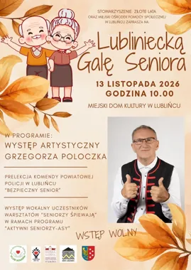 Bezpłatna gala seniorów w Lublińcu połączy występy z rozmową o bezpieczeństwie