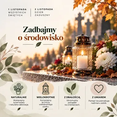 Mniej plastiku przy grobach. Jak ograniczyć odpady w czasie Wszystkich Świętych