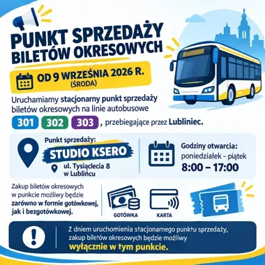Bilety okresowe w Lublińcu tylko w jednym punkcie. Rusza sprzedaż