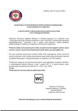 Woda tylko do spłukiwania toalet. Ostrzeżenie dla Kokotka, Posmyka i Pustej Kuźnicy