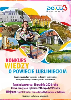 Uczniowie sprawdzą wiedzę o powiecie. Konkurs ma już termin