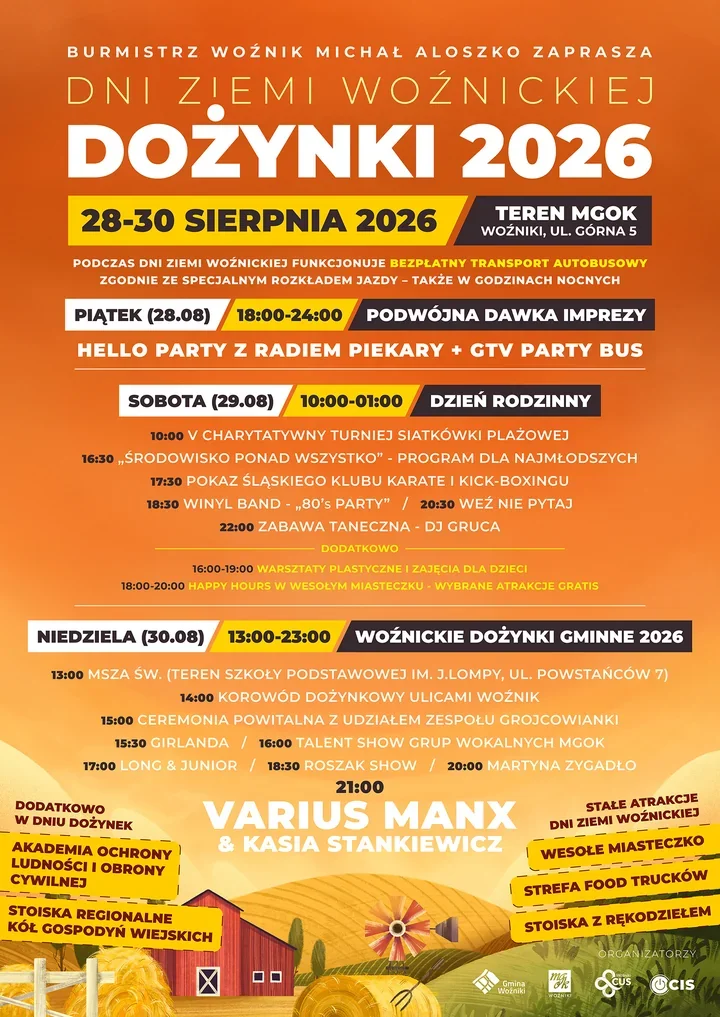 Varius Manx z Kasią Stankiewicz na finał dożynek w Woźnikach